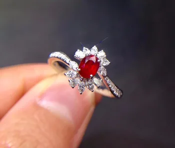 Fine Jewelry Pure 18 K White Gold Real Natural Pigeon Blood Red Ruby 0.55ct Diamonds Female's Rings for Women's Fine Rings
Fine Jewelry Pure 18 K White Gold Real Natural Pigeon Blood Red Ruby 0.55ct Diamonds Female's Rings for Women's Fine Rings
