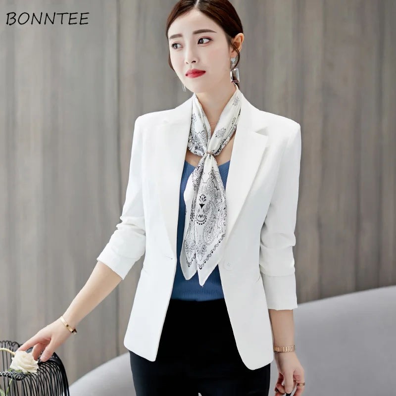 Blazers Women OL Coat Single Button Turn-down Collar Candy Color Solid Simple All-match Elegant Blazer Womens Trendy Slim Soft
Blazers Women OL Coat Single Button Turn-down Collar Candy Color Solid Simple All-match Elegant Blazer Womens Trendy Slim Soft