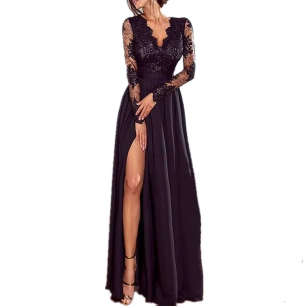Women New Fashion Black blue red Summer Dress Sexy Women Casual long Sleeve V-Neck Beach Dress Women party Lace Dress
Women New Fashion Black blue red Summer Dress Sexy Women Casual long Sleeve V-Neck Beach Dress Women party Lace Dress