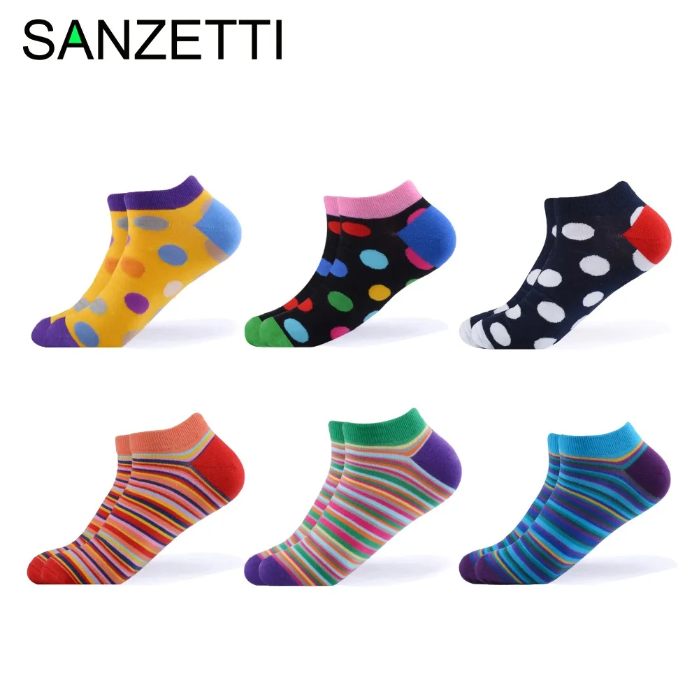 SANZETTI 6Pairs/Lot Casual Men Women Socks Combed Cotton Socks Colorful Plaid Stripes Spots Wild Animal Fruit Pattern Boat Socks
SANZETTI 6Pairs/Lot Casual Men Women Socks Combed Cotton Socks Colorful Plaid Stripes Spots Wild Animal Fruit Pattern Boat Socks