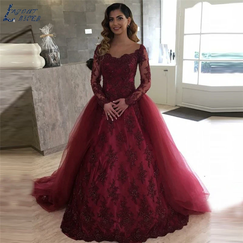 AE1281 robe de soiree long sleeves detachable tulle lace prom dresses vestido de festa evening dress pageant formal party dress
AE1281 robe de soiree long sleeves detachable tulle lace prom dresses vestido de festa evening dress pageant formal party dress