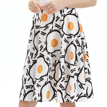 Summer Women White Poached Eggs Printed Skirts Girl Midi Funny Skirts High Waist Fashion Graffiti Print Long Midi Skirt
Summer Women White Poached Eggs Printed Skirts Girl Midi Funny Skirts High Waist Fashion Graffiti Print Long Midi Skirt