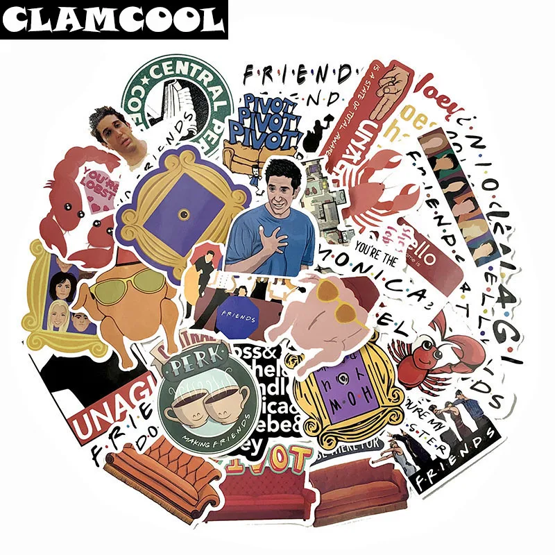 34PcsFriends tv show funny Creative badges DIY decorative stickers Cartoon PC wall notebook phone Home garden Skate Motorcycle
34PcsFriends tv show funny Creative badges DIY decorative stickers Cartoon PC wall notebook phone Home garden Skate Motorcycle