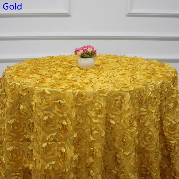 rosette table cloth Gold colour rosette embroider table cover 3D rose flower for wedding hotel party round tables decoration
rosette table cloth Gold colour rosette embroider table cover 3D rose flower for wedding hotel party round tables decoration