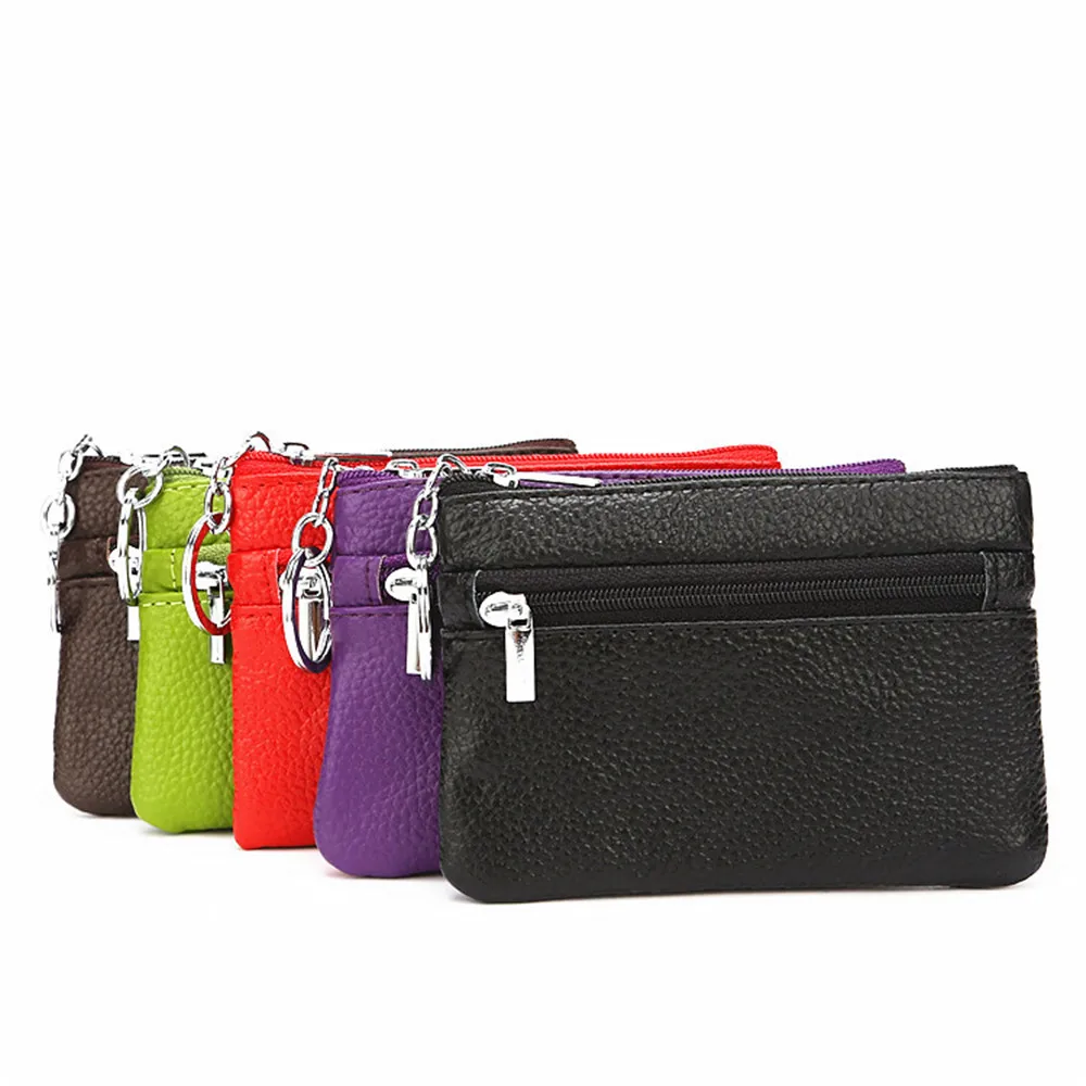 Genuine Leather Solid Color Card Bags Small Zipper Wallet Credit Card Holder Portable Key Ring Storage Pouch Coin Novelty Purses
Genuine Leather Solid Color Card Bags Small Zipper Wallet Credit Card Holder Portable Key Ring Storage Pouch Coin Novelty Purses