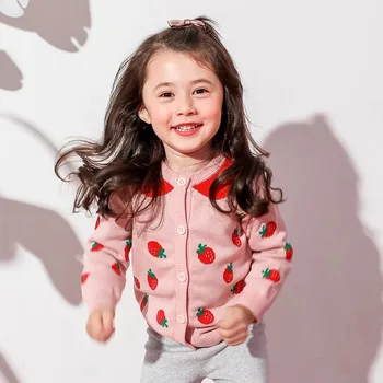 Spring Autumn baby outwear girls cardigan kids fashion knitwear children knitted coat fruit strawberry jacquard 1 to 6 yrs
Spring Autumn baby outwear girls cardigan kids fashion knitwear children knitted coat fruit strawberry jacquard 1 to 6 yrs