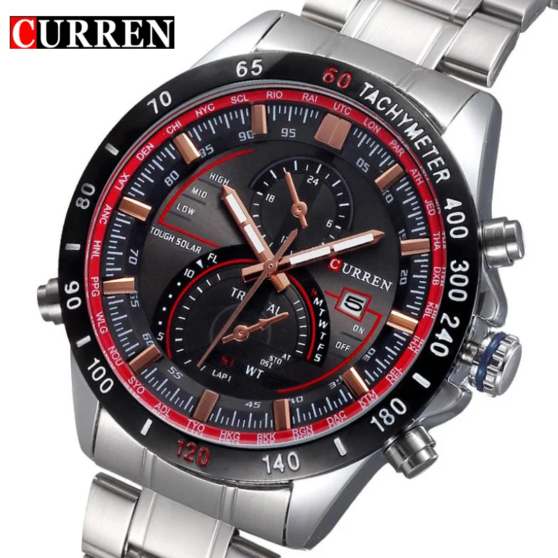 Full Stainless steel Quartz Watch Men luxury Man Wristwatch Relojes hombre Sports Military Analog Wristwatch gift New Curren
Full Stainless steel Quartz Watch Men luxury Man Wristwatch Relojes hombre Sports Military Analog Wristwatch gift New Curren
