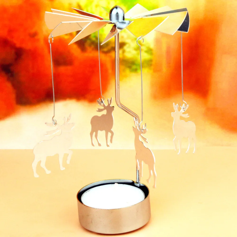 Candlestick Bedroom living room Rotating Metal Carousel Tea Light Candle Holder Candelabrum Xmas Romantic Drop shipping June22
Candlestick Bedroom living room Rotating Metal Carousel Tea Light Candle Holder Candelabrum Xmas Romantic Drop shipping June22