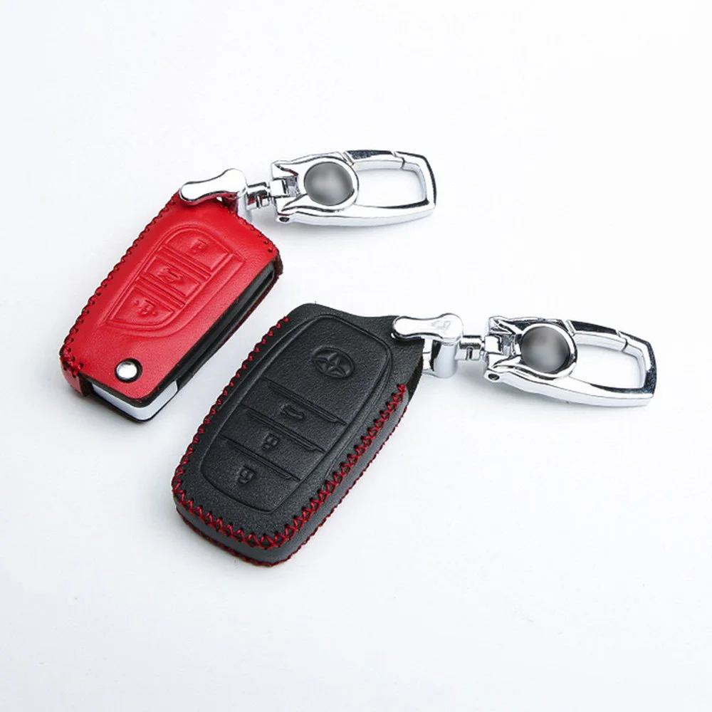 Car Key Case Cover Genuine Leather With Keychain Braided Rope for Toyota Car Key Protection Cover Auto Interior Accessories
Car Key Case Cover Genuine Leather With Keychain Braided Rope for Toyota Car Key Protection Cover Auto Interior Accessories