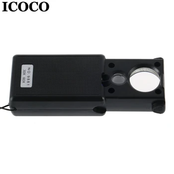 ICOCO 1pcs 30X 60X LED Mini Pocket Magnifying Lupa Hand Magnifier Portable Jeweler Microscope Currency UV Detector Len Drop Ship
ICOCO 1pcs 30X 60X LED Mini Pocket Magnifying Lupa Hand Magnifier Portable Jeweler Microscope Currency UV Detector Len Drop Ship