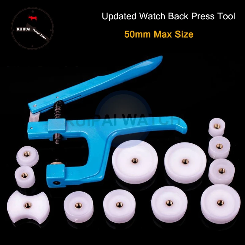 New Watch Tool Hand Held Watch Back Case Press Tool Watch Back Closer Tool with 12pcs Nylon Dies for Watchmaker Watch Repair
New Watch Tool Hand Held Watch Back Case Press Tool Watch Back Closer Tool with 12pcs Nylon Dies for Watchmaker Watch Repair