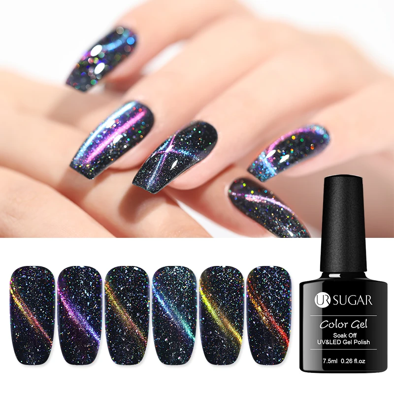 UR SUGAR 3D Cat Eye Nail Gel Polish 7.5ml Laser Bling Semi Permanent Nail Art Gel Lacquer Black Base Needed
UR SUGAR 3D Cat Eye Nail Gel Polish 7.5ml Laser Bling Semi Permanent Nail Art Gel Lacquer Black Base Needed