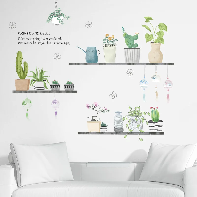 Idyllic fresh plants potted wall stickers flower stand plants and bells literary living room corridor porch self-adhesive decals
Idyllic fresh plants potted wall stickers flower stand plants and bells literary living room corridor porch self-adhesive decals