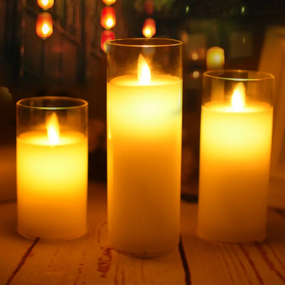 Flameless LED Candle Lamp Swing Move Lifelike Smokeless Electronic Candles For Wedding Decoration Romantic glass candle cup
Flameless LED Candle Lamp Swing Move Lifelike Smokeless Electronic Candles For Wedding Decoration Romantic glass candle cup