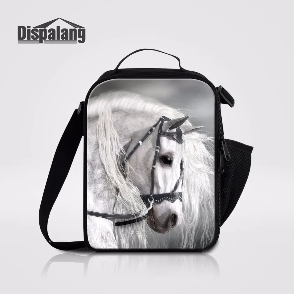 

Kids Insulated Lunch Bag 3D Zoo Animal Horse School Food Lunch Sack Children Thermal Small Canvas Picnic Cooler Bags For Student