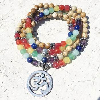 SN0072 Chakra 108 Mala Wrap Bracelet or Necklace Stone Mala Yoga Meditation Multilayer Natural Stone Bracelet Free Shipping
SN0072 Chakra 108 Mala Wrap Bracelet or Necklace Stone Mala Yoga Meditation Multilayer Natural Stone Bracelet Free Shipping