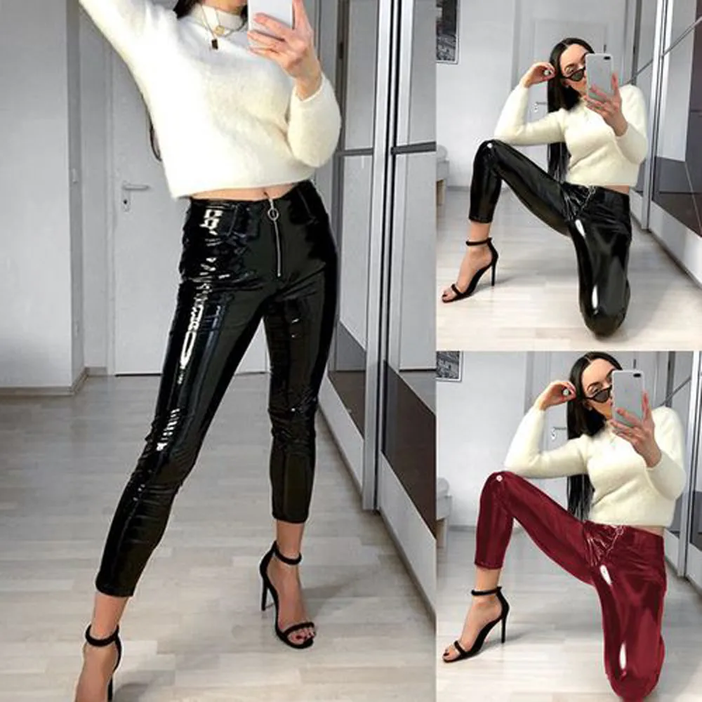 YOUYEDIAN 2018 Women Faux Stretchy Leather Long High Waist Party Clubwear Pencil Pants Trousers
YOUYEDIAN 2018 Women Faux Stretchy Leather Long High Waist Party Clubwear Pencil Pants Trousers