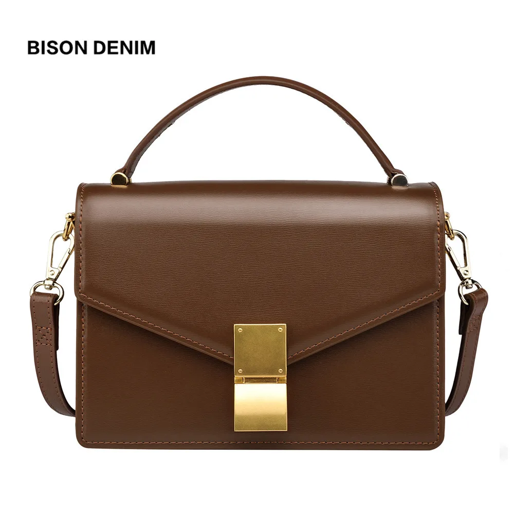 BISON DENIM Ladies Genuine Leather Women's Handbag Luxury Shoulder Bags for women 2018 Vintage crossbody bags for women B1397
BISON DENIM Ladies Genuine Leather Women's Handbag Luxury Shoulder Bags for women 2018 Vintage crossbody bags for women B1397