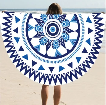 Manufacturers direct European and American style silk round digital printed beach towel st06-53
Manufacturers direct European and American style silk round digital printed beach towel st06-53