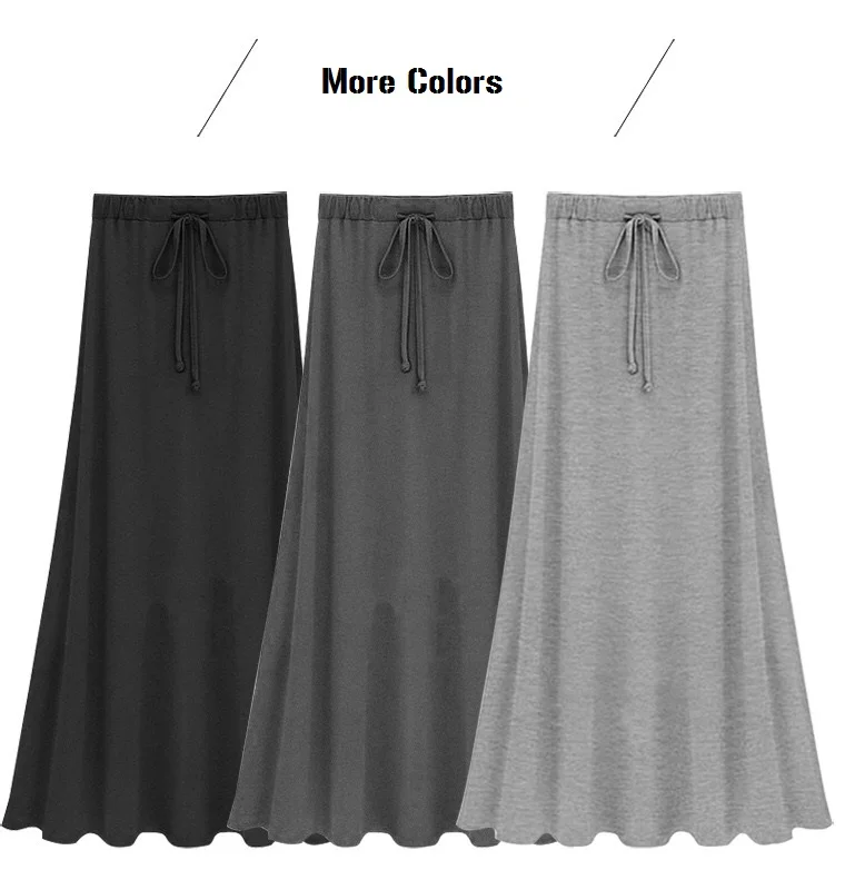 Women's Elastic Waist A-line Long Loose Skirt Women's Elastic Waist A-line Long Loose Skirt
