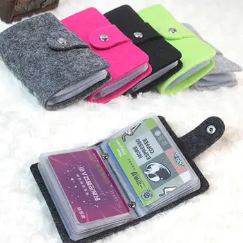 Vintage Women's Men's ID Credit Card Button Case Holder Wallet Organizer Gift