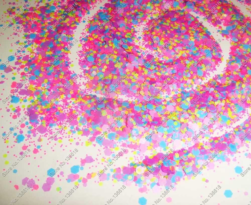 30g Mixed Matte NEON color Glitter Hexagon Shapes Solvent Resistant Glitter for Gel Nail Art and Nail Polish
30g Mixed Matte NEON color Glitter Hexagon Shapes Solvent Resistant Glitter for Gel Nail Art and Nail Polish