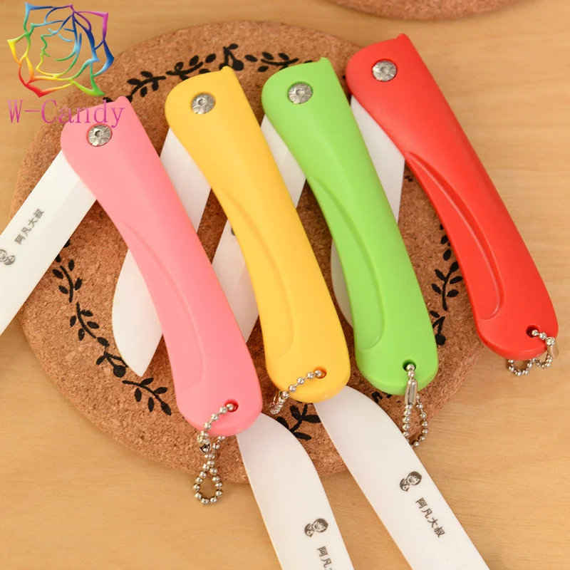Home Novelty Knife for fruit vegetable sushi portable Folding ceramic knife kitchen folding kids knifes cooking tools | Дом и сад