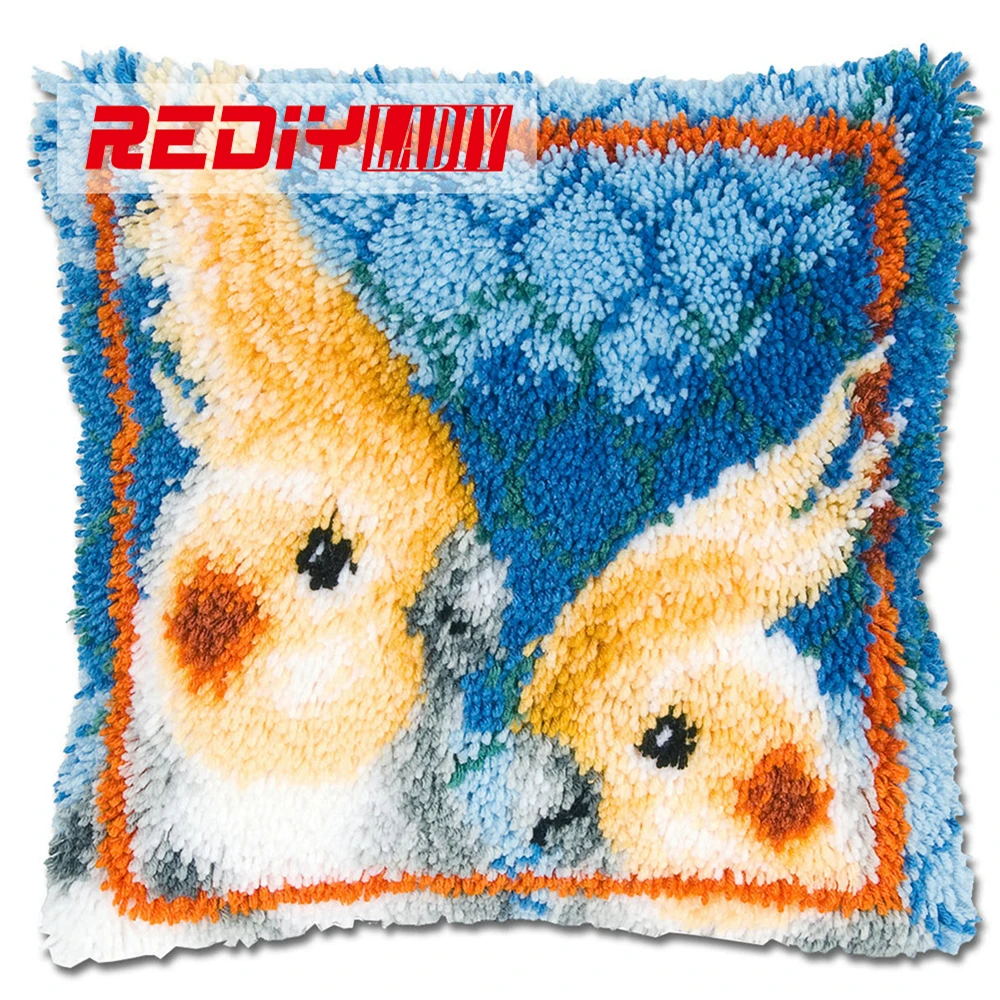 REDIY LADIY Latch Hook Cushion Kits for Embroidery Yarn Needlework Sofa Car Decorative Pillow Pre-Printed Canvas Birds Lovers
REDIY LADIY Latch Hook Cushion Kits for Embroidery Yarn Needlework Sofa Car Decorative Pillow Pre-Printed Canvas Birds Lovers