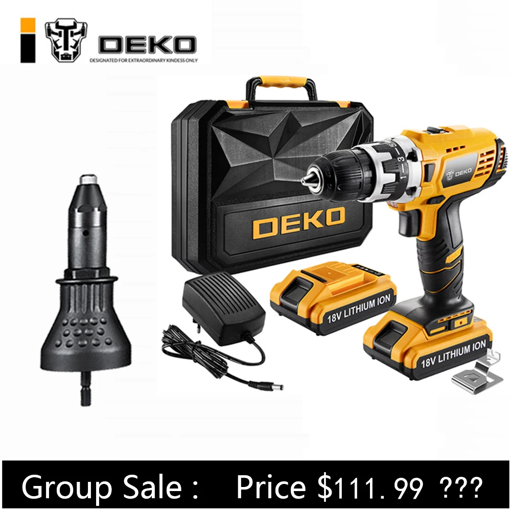 18v Cordless Combi Drill Complete Lithium KIT with 100 Dedicated Drill and Screwdriver BITS