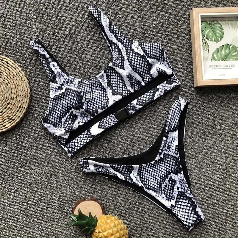 Bikini 2019 Leopard Swimwear Women Snakeskin print Swimsuit Female Buckle Push Up Brazilian Bikinis Set Biquini Maillot de bain
Bikini 2019 Leopard Swimwear Women Snakeskin print Swimsuit Female Buckle Push Up Brazilian Bikinis Set Biquini Maillot de bain