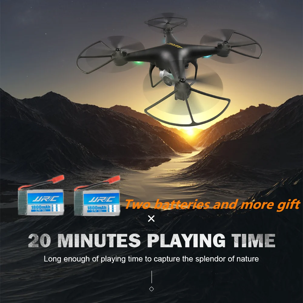 

JJRC H68 Quadrocopter Altitude Hold RC Drone with Camera 720P Headless RC Helicopter Quadcopter with Camera 20Mins Long Fly Time
