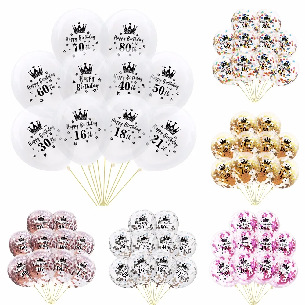 Happy Birthday Balloons Number Ballon Adults Aged Party Supplies 18 21 50 40 30 Years Balloon Anniversary Gold Silver Confetti
Happy Birthday Balloons Number Ballon Adults Aged Party Supplies 18 21 50 40 30 Years Balloon Anniversary Gold Silver Confetti