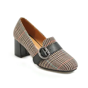 19 years of age season new square thick with high with small grid size size 32-48 shallow single shoes
19 years of age season new square thick with high with small grid size size 32-48 shallow single shoes