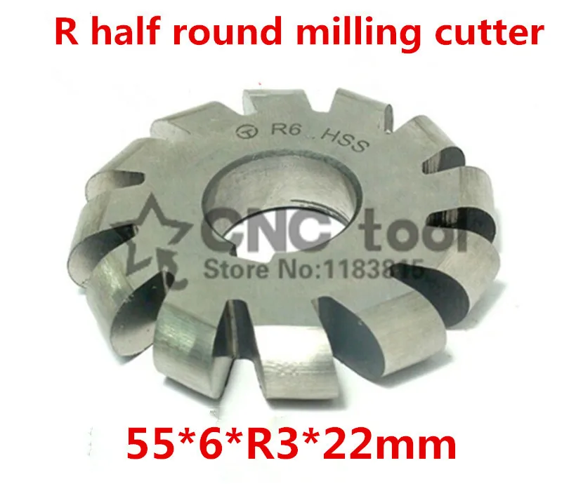 R3 55*6*R3*22mm Inner hole HSS Convex Milling Cutters R half round milling cutter Free shipping
R3 55*6*R3*22mm Inner hole HSS Convex Milling Cutters R half round milling cutter Free shipping