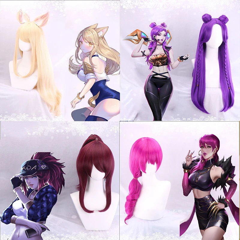 Hot Game LOL KDA Cosplay Wig Akali Ahri Evelyn Kaisa Cosplay Wig Heat Resistant Synthetic Wig Halloween Carnival Party Cos Wigs
Hot Game LOL KDA Cosplay Wig Akali Ahri Evelyn Kaisa Cosplay Wig Heat Resistant Synthetic Wig Halloween Carnival Party Cos Wigs