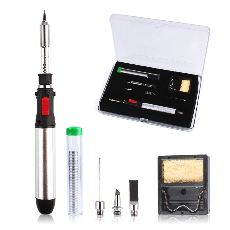 New Style Cordless Butane Gas Soldering Iron Heat Gun Torch Pen Welding Burner Random Color #85969
New Style Cordless Butane Gas Soldering Iron Heat Gun Torch Pen Welding Burner Random Color #85969