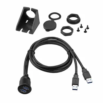 Dual USB Jack Recessed Socket Adapter 1M Cable Connector Extension Car Auto Flush-mounted Cable Set
Dual USB Jack Recessed Socket Adapter 1M Cable Connector Extension Car Auto Flush-mounted Cable Set