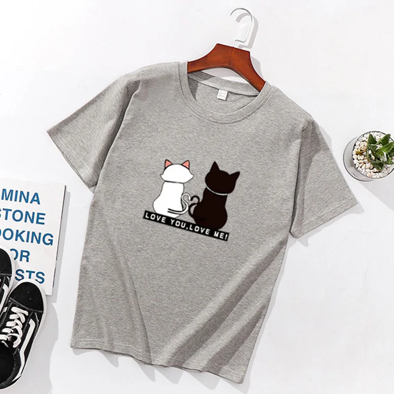 S-3XL Lover Cat Printed Spandex Soft feeling T Shirt Women Shirts O Neck Short Sleeve Summer T-Shirt Tops Casual Pink TShirt
S-3XL Lover Cat Printed Spandex Soft feeling T Shirt Women Shirts O Neck Short Sleeve Summer T-Shirt Tops Casual Pink TShirt