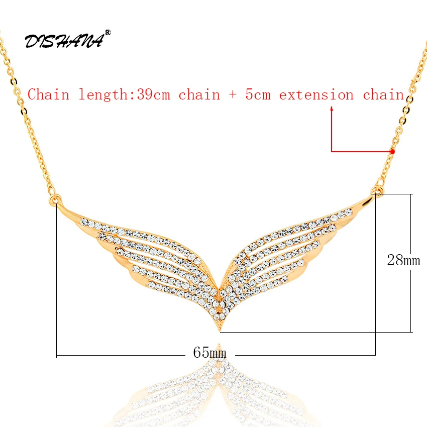High Quality Gold Color Pure Clear Heart And Arrows Simply The Wings Of The Angel Pendant Necklace X0078
High Quality Gold Color Pure Clear Heart And Arrows Simply The Wings Of The Angel Pendant Necklace X0078