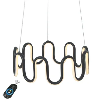 ECOLIGHT Modern LED Pendant Light Creative Ring Black Painted Hanging Lamp for Bedroom Dinging Room 16" 85-260V Input
ECOLIGHT Modern LED Pendant Light Creative Ring Black Painted Hanging Lamp for Bedroom Dinging Room 16" 85-260V Input