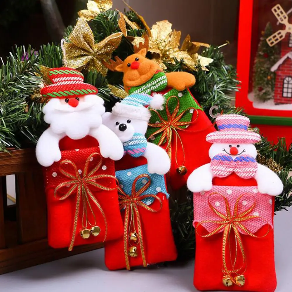 1pc christmas tree ribbon candy bag home market display storage