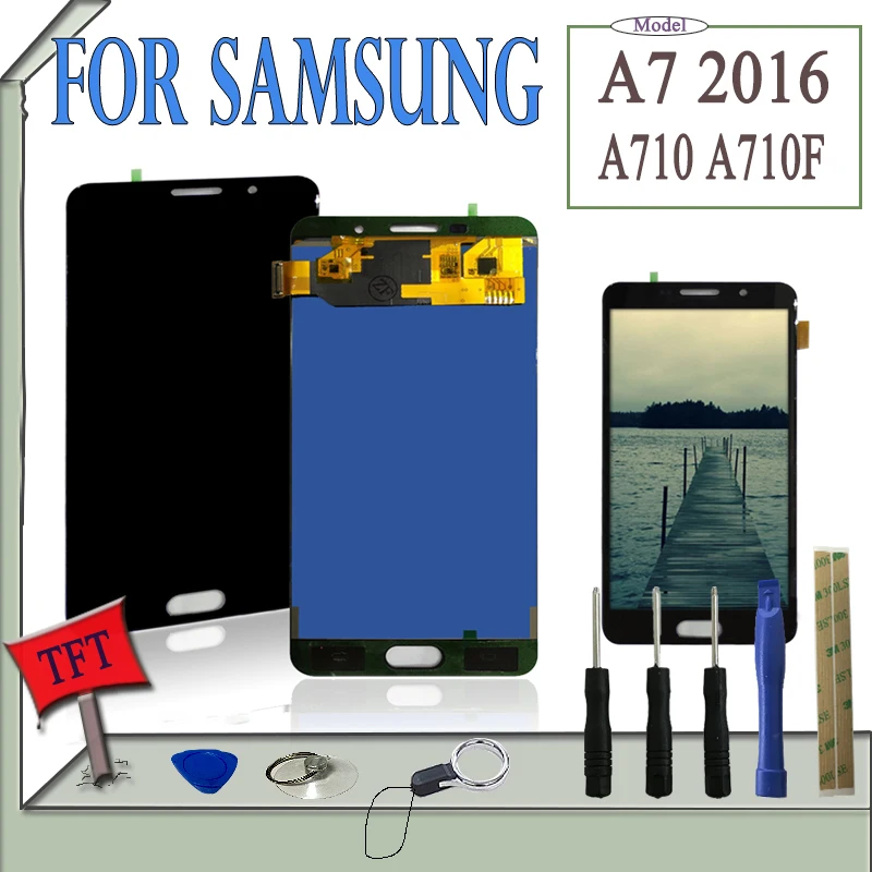 szHAIyu Brightness Adjustable A710 LCD Display Touch Screen For Samsung Galaxy Phone LCD A7 2016 A710 A710F A710M With Tools 
szHAIyu Brightness Adjustable A710 LCD Display Touch Screen For Samsung Galaxy Phone LCD A7 2016 A710 A710F A710M With Tools