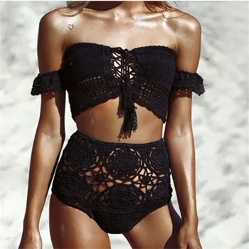 Venus Vacation 2018 crochet bandage swimwear off shoulder sexy women bikini set crisscross bandage biquini high waist beachwear
Venus Vacation 2018 crochet bandage swimwear off shoulder sexy women bikini set crisscross bandage biquini high waist beachwear