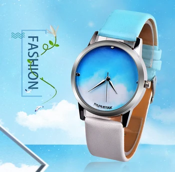 DHL free 100pc, PAPHITAK Blue Sky Watch Women Watches Fashion Leather Watch Casual Waterproof Ladies Clock Wristwatches
DHL free 100pc, PAPHITAK Blue Sky Watch Women Watches Fashion Leather Watch Casual Waterproof Ladies Clock Wristwatches