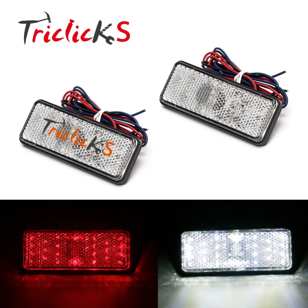 6mm Screw 12-15V Rectangle White LED Reflector Rear Tail Brake Stop Light CAR Truck Motorcycle Cars Pickups TrucksTrailers RV
6mm Screw 12-15V Rectangle White LED Reflector Rear Tail Brake Stop Light CAR Truck Motorcycle Cars Pickups TrucksTrailers RV