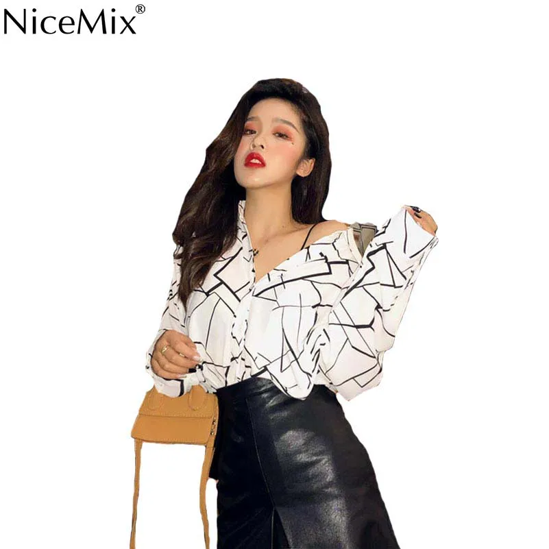 NiceMix Summer Fashion Chic Blouse Women Shirt Abstract Print Long Sleeve Womens Tops And Blouses Blusas Femininas De Verao 2019
NiceMix Summer Fashion Chic Blouse Women Shirt Abstract Print Long Sleeve Womens Tops And Blouses Blusas Femininas De Verao 2019