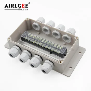 158*90*60mm 4 Inlet 4 Outlet with ear waterproof junction box outdoor with TB terminal 15A12 bit power distribution box
158*90*60mm 4 Inlet 4 Outlet with ear waterproof junction box outdoor with TB terminal 15A12 bit power distribution box