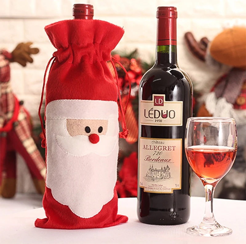 2019 Christmas Decorations for Home Santa Claus Wine Bottle Cover Bag Santa Sack Noel Decoration Free Shipping
2019 Christmas Decorations for Home Santa Claus Wine Bottle Cover Bag Santa Sack Noel Decoration Free Shipping