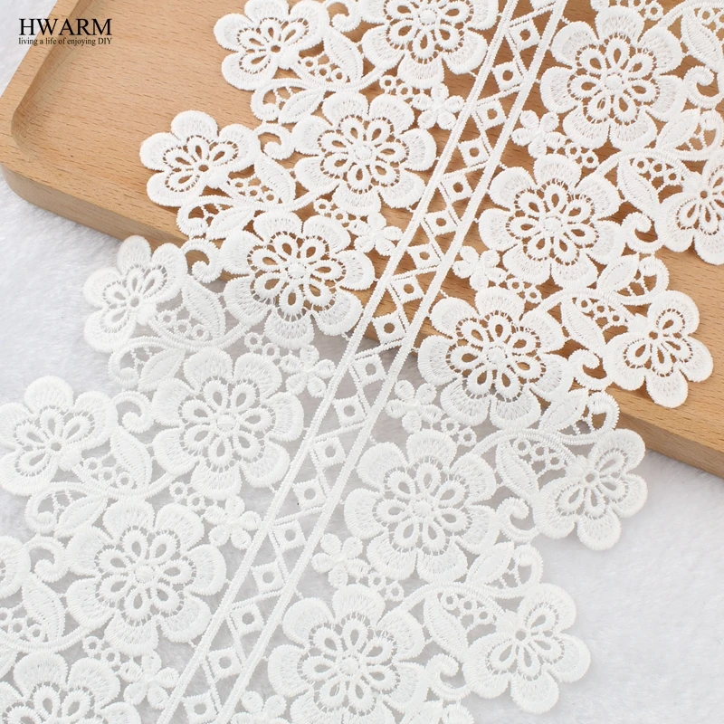 5yard 19cm lace fabric ribbon wedding decoration Bilateral water-soluble lace large bar code high-end white flower milk silk
5yard 19cm lace fabric ribbon wedding decoration Bilateral water-soluble lace large bar code high-end white flower milk silk