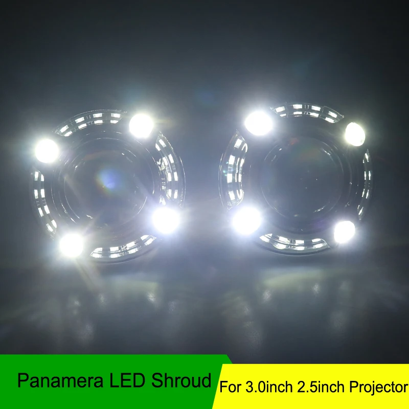 Autoki LED DRL Daytime Running Lights Angel Eye Shroud Mask Integrated Bezel Shrouds Masks for Panamera day light Style
Autoki LED DRL Daytime Running Lights Angel Eye Shroud Mask Integrated Bezel Shrouds Masks for Panamera day light Style